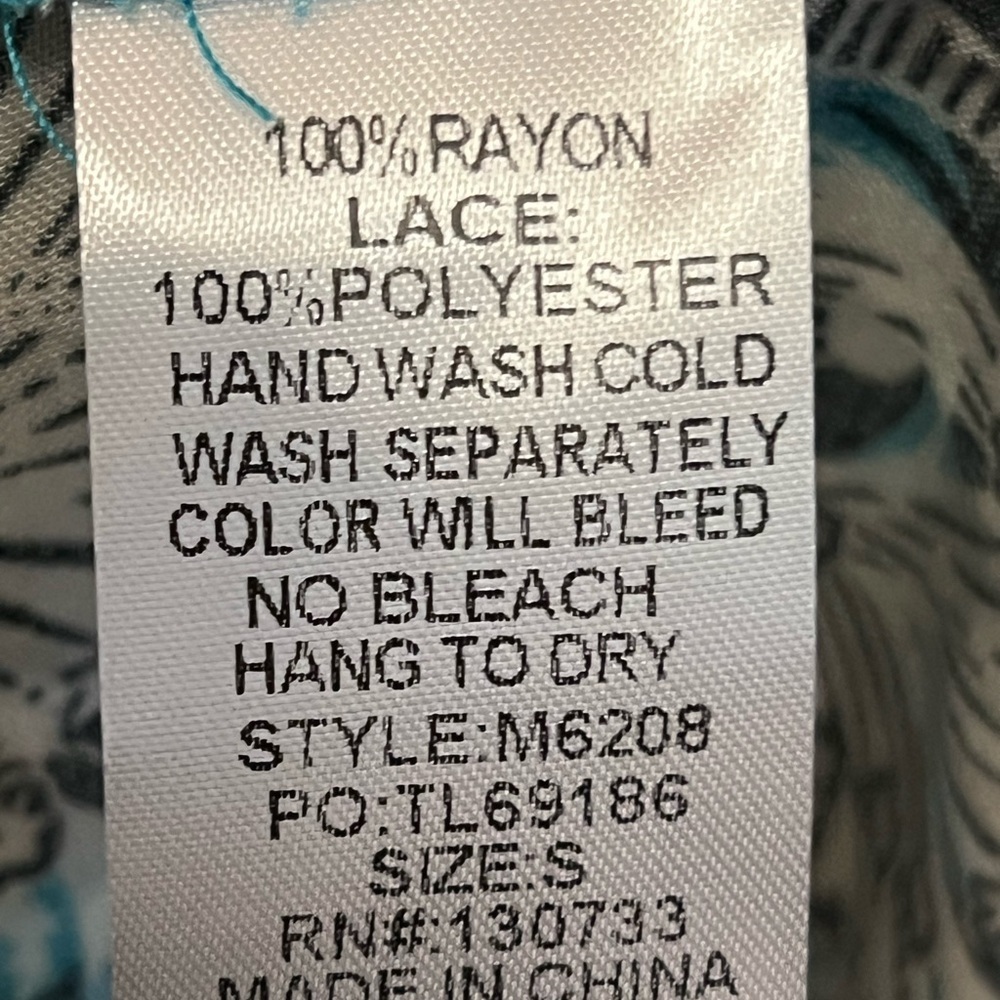 Umgee Teal Dress Leaf Embroidery Design V neck Tunic Western Cowgirl Rodeo Sz Sm - Picture 4 of 7